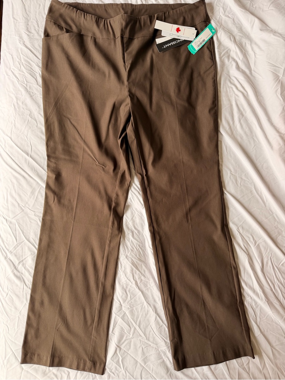 NWT Tribal Alexa Bootcut Pull On Pants Brown Size 20W Stitch Fix